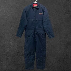 Steelguard Aramark Insulated Heavy Duty Navy Blue Bib Coveralls // XS